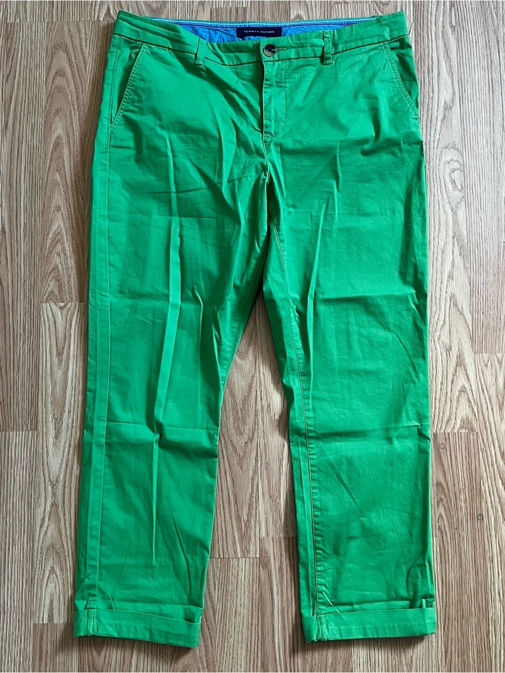 Tommy Hilfiger Women’s Green Chino Pants Cotton